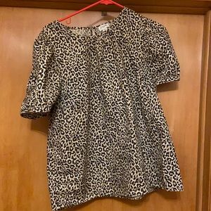 J.Crew Leopard Print top size XL